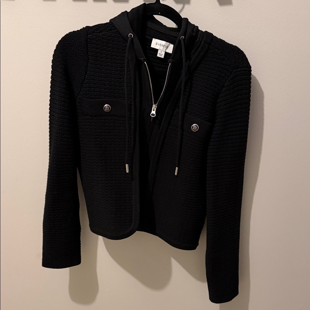 Evereve Black Hooded Jacket
